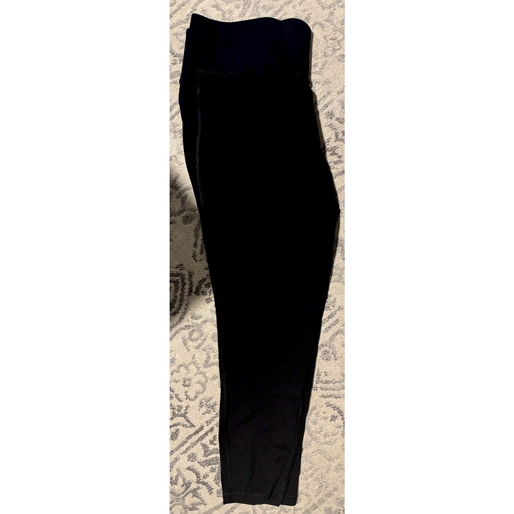 LIVI Black Cotton Blend High Waist Cropped Leggings Plus Size‎ 22/24